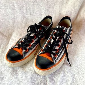 Converse All-Star Mens 5 Women 7 Orange, Black, & Cream Only Worn Twice